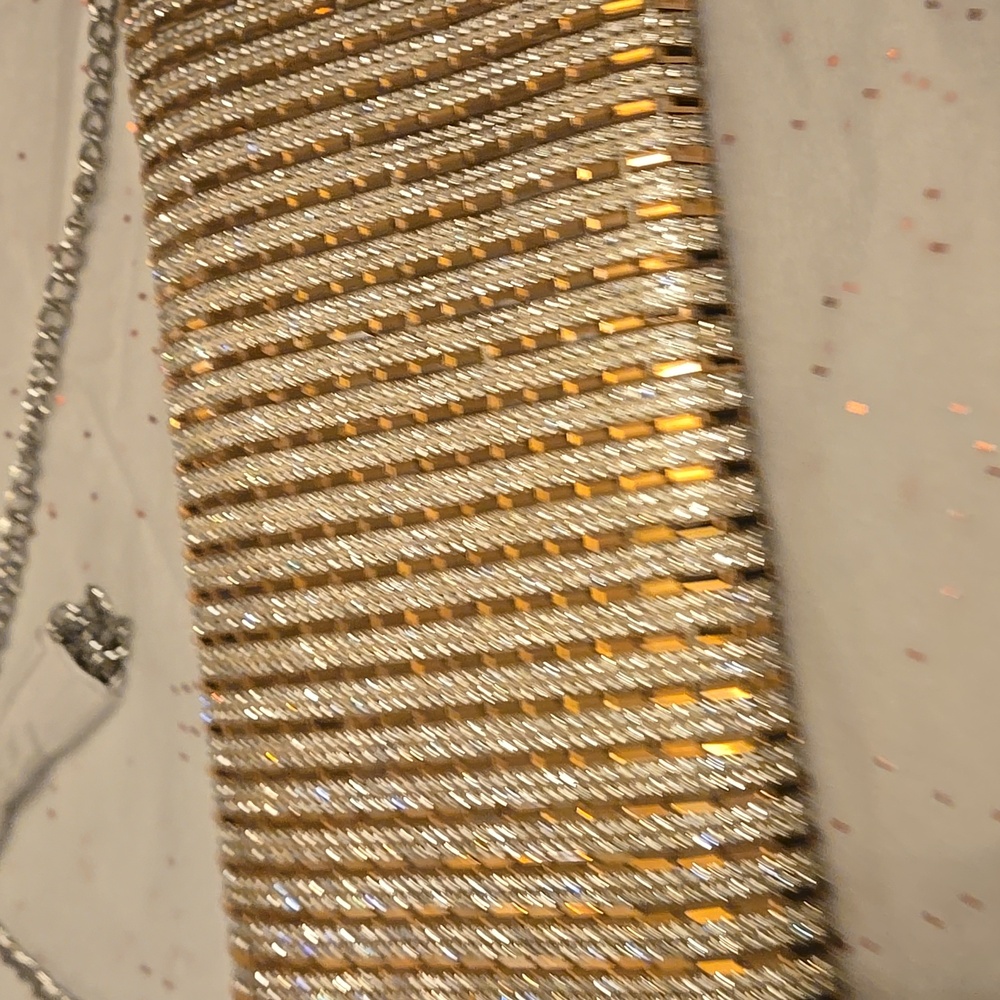 Nina Rose Gold And Silver Elegant Clutch - Picture 12 of 17